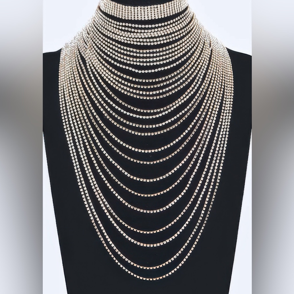 Multi Layered Rhinestone Necklace